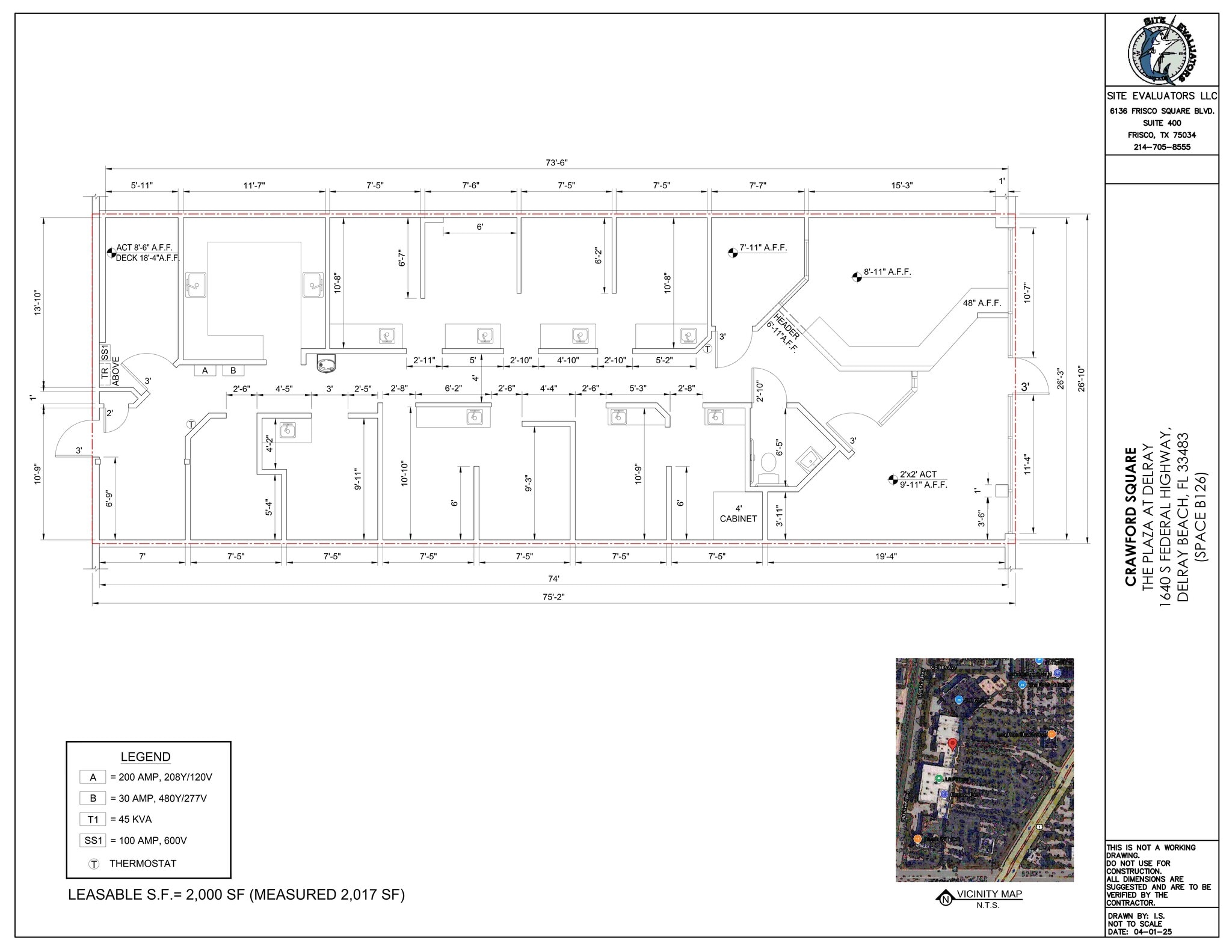 1490-1732 S Federal Hwy, Delray Beach, FL à louer Plan de site– Image 1 sur 2