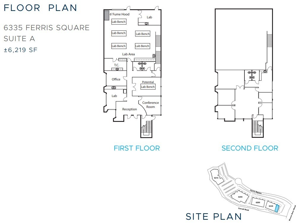 6335 Ferris Sq, San Diego, CA à louer Plan d’étage– Image 1 sur 1