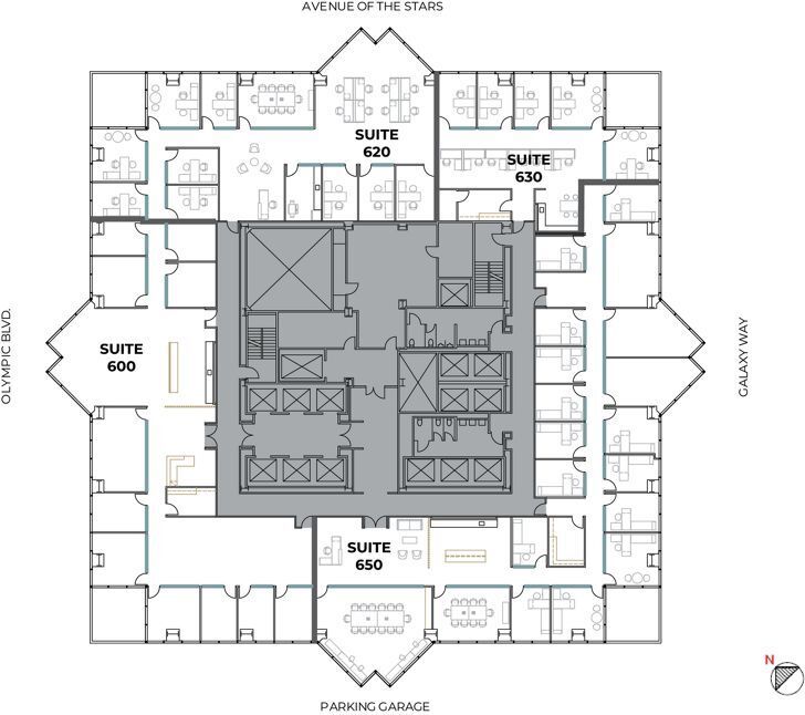 2121 Avenue of the Stars, Century City, CA à louer Plan d’étage– Image 1 sur 1