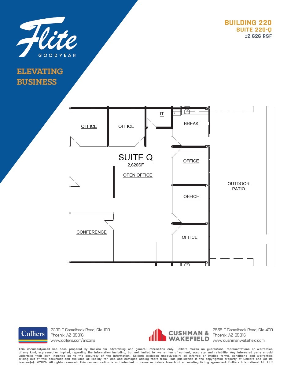 1300 S Litchfield Rd, Goodyear, AZ à louer Plan d’étage– Image 1 sur 6