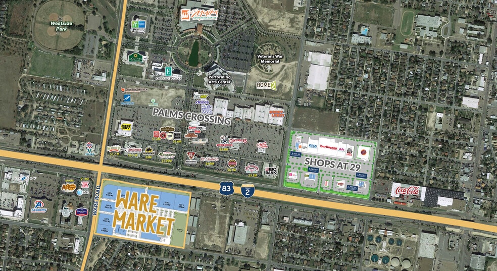 US Highway 83 And Interstate Highway 2, McAllen, TX à louer - Aérien – Image 2 sur 3