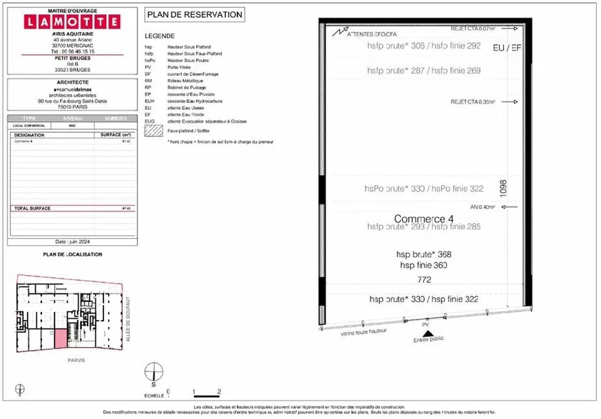 Local commercial dans Bruges à vendre - Plan d’étage – Image 2 sur 2
