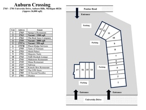 2721-2767 University Dr, Auburn Hills, MI à louer Plan d’étage– Image 1 sur 1
