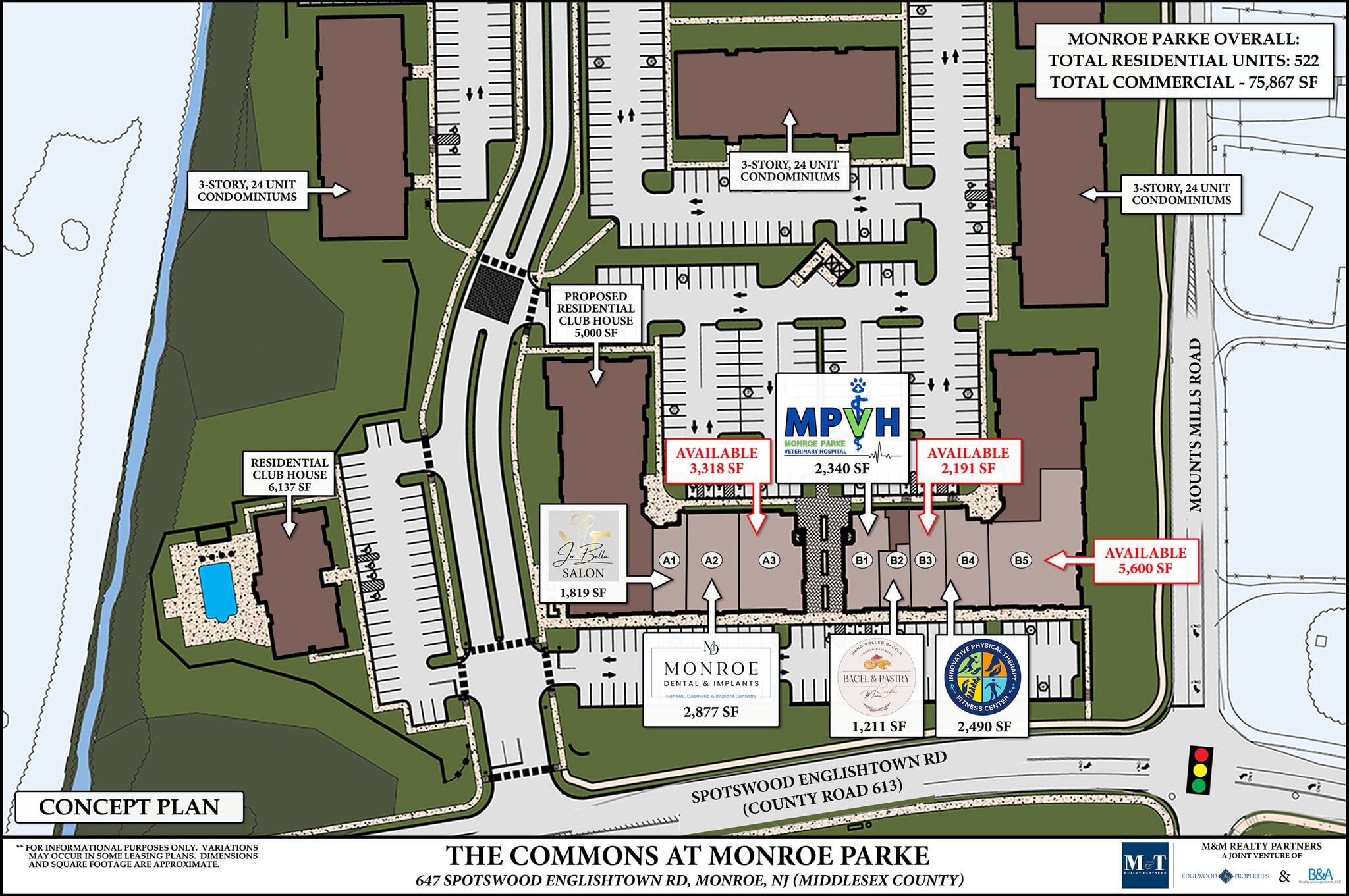 623 Spotswood-Englishtown Rd, Monroe Township, NJ à louer Plan de site– Image 1 sur 1