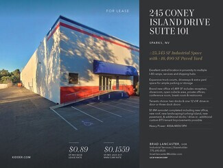 Plus de détails pour 245 Coney Island Dr, Sparks, NV - Industriel/Logistique à vendre
