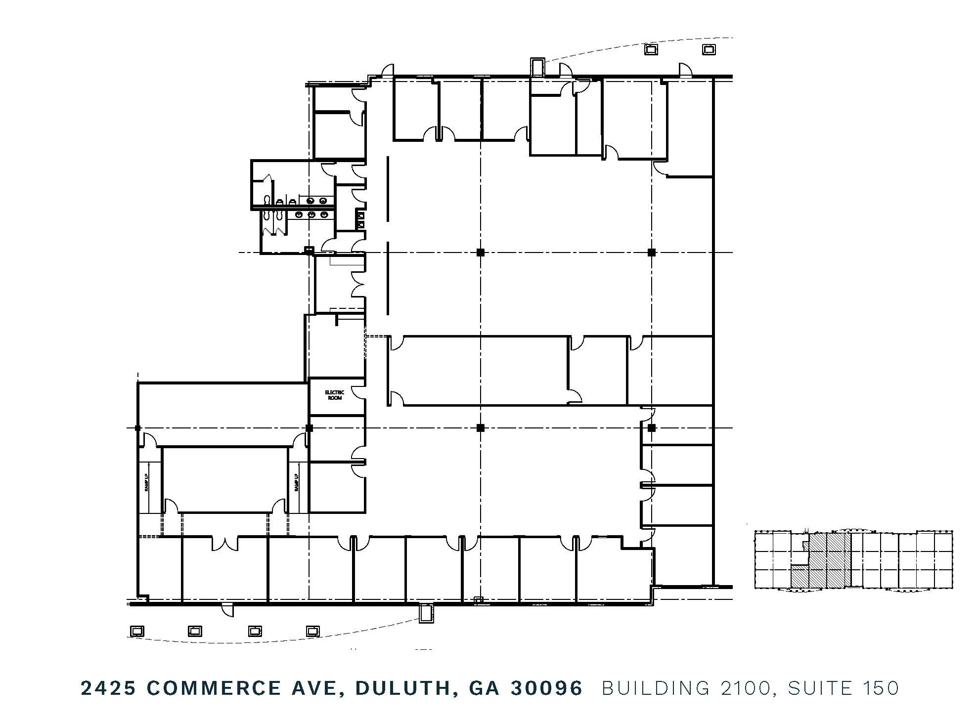2435 Commerce Ave, Duluth, GA à louer Plan d’étage– Image 1 sur 3