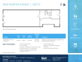 9825 Painter Ave, Santa Fe Springs, CA à louer Plan d’étage– Image 1 sur 1