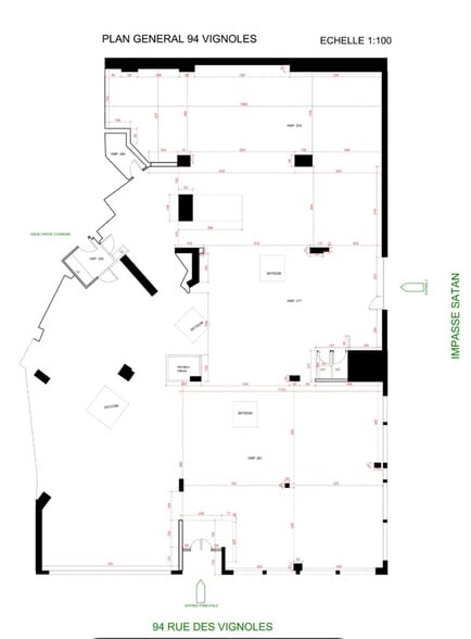 Local commercial dans Paris à louer - Plan d’étage – Image 3 sur 4
