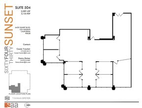 6430 W Sunset Blvd, Los Angeles, CA à louer Plan d’étage– Image 1 sur 1