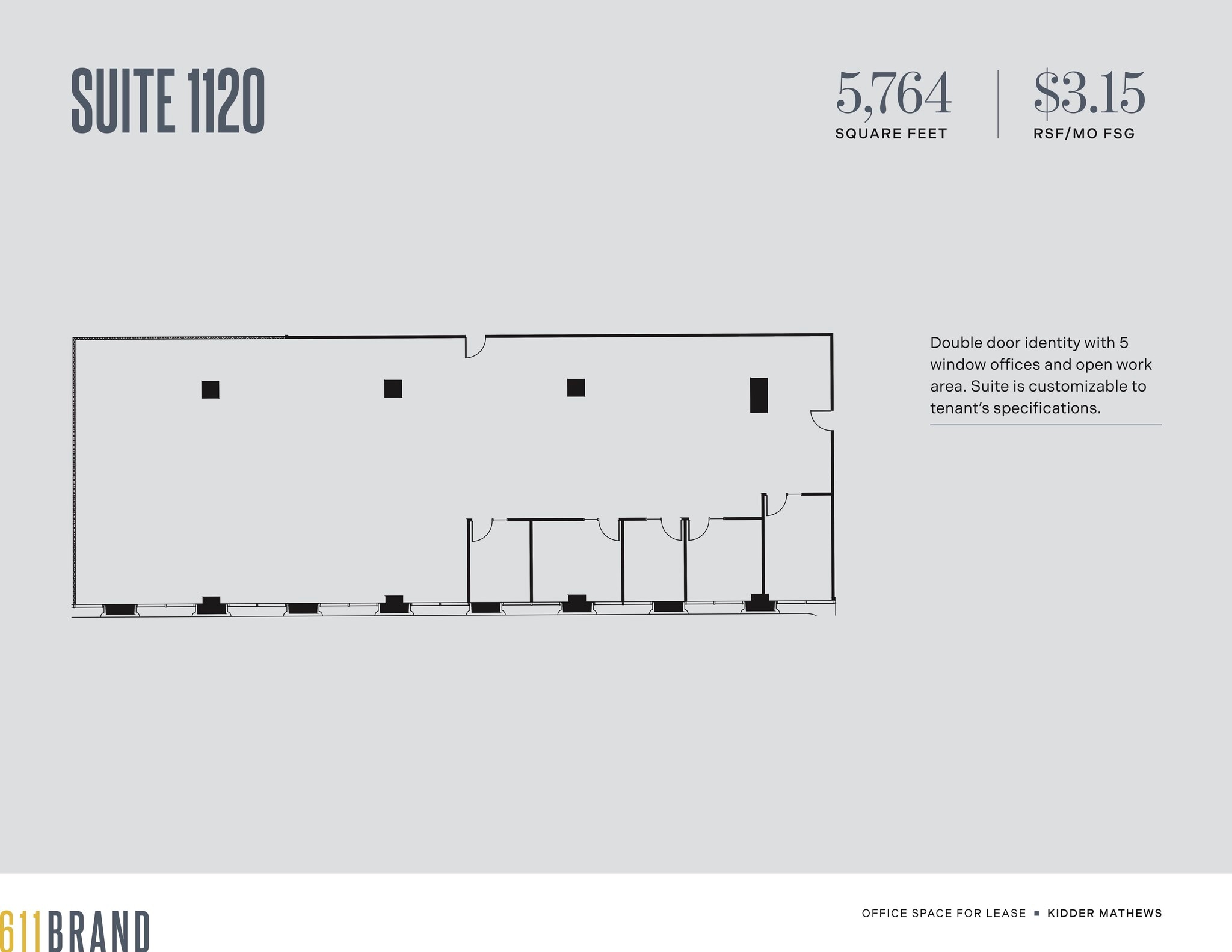 611 N Brand Blvd, Glendale, CA à louer Plan d’étage– Image 1 sur 1