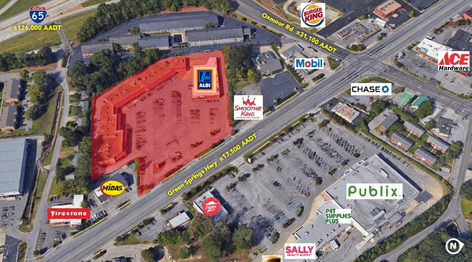 430 Green Springs Hwy, Homewood, AL à louer - Aérien – Image 1 sur 6