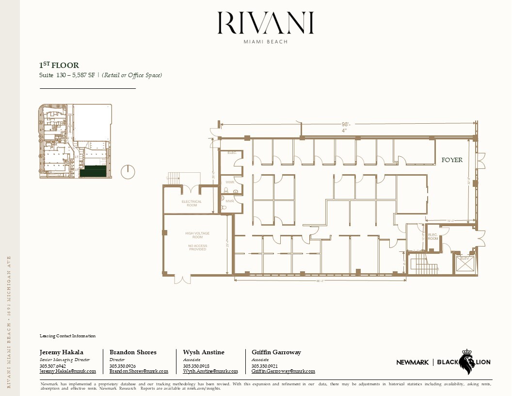 1691 Michigan Ave, Miami Beach, FL à louer Plan d’étage– Image 1 sur 1