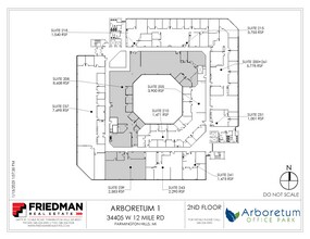 34505 W 12 Mile Rd, Farmington Hills, MI à louer Plan d’étage– Image 2 sur 2
