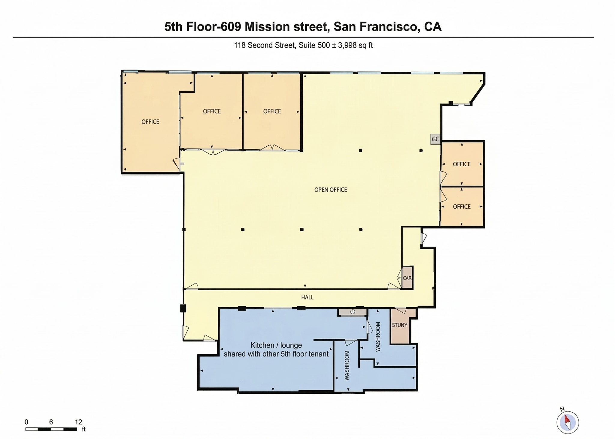 118 2nd St, San Francisco, CA à louer Plan d’étage– Image 1 sur 10