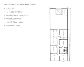 2501-2519 Gravel Dr, Fort Worth, TX à louer Plan d’étage– Image 1 sur 1