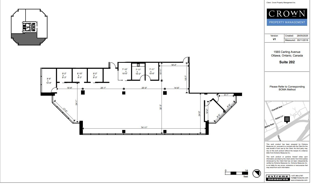 1545 Carling Ave, Ottawa, ON à louer Plan d’étage– Image 1 sur 1