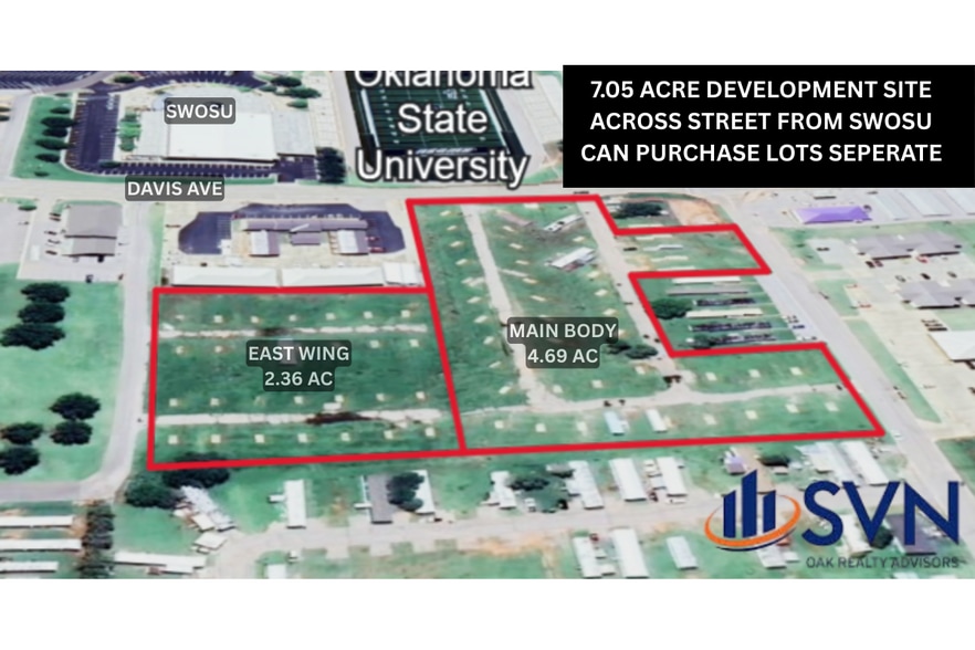 315 W Davis Ave, Weatherford, OK à vendre - Aérien – Image 1 sur 4