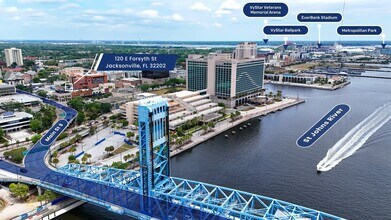 120 E Forsyth St, Jacksonville, FL - Vue aérienne vue de carte - Image1