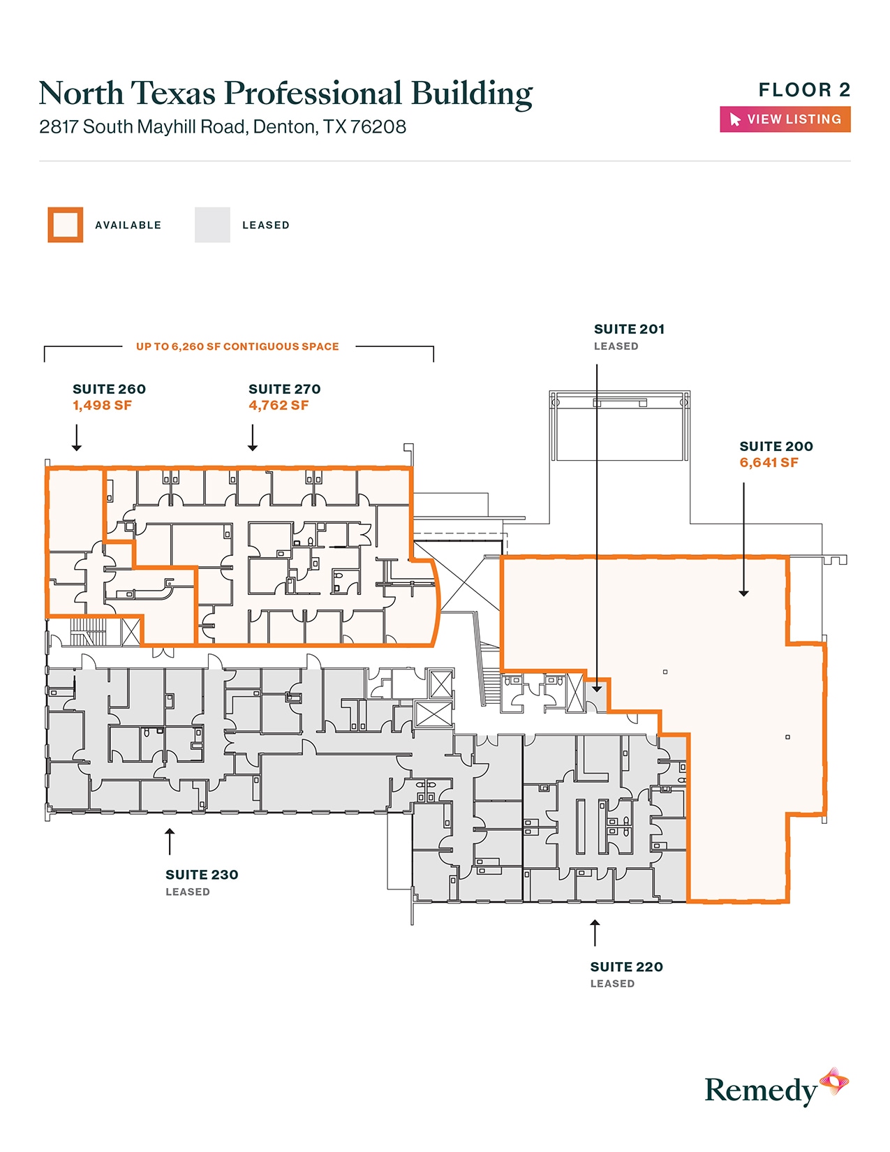 2817 S Mayhill Rd, Denton, TX à louer Plan d’étage– Image 1 sur 2