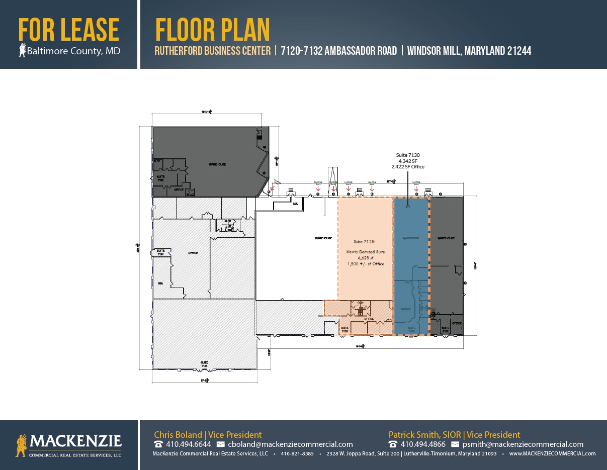 7120-7132 Ambassador Rd, Windsor Mill, MD à louer Plan d’étage– Image 1 sur 1