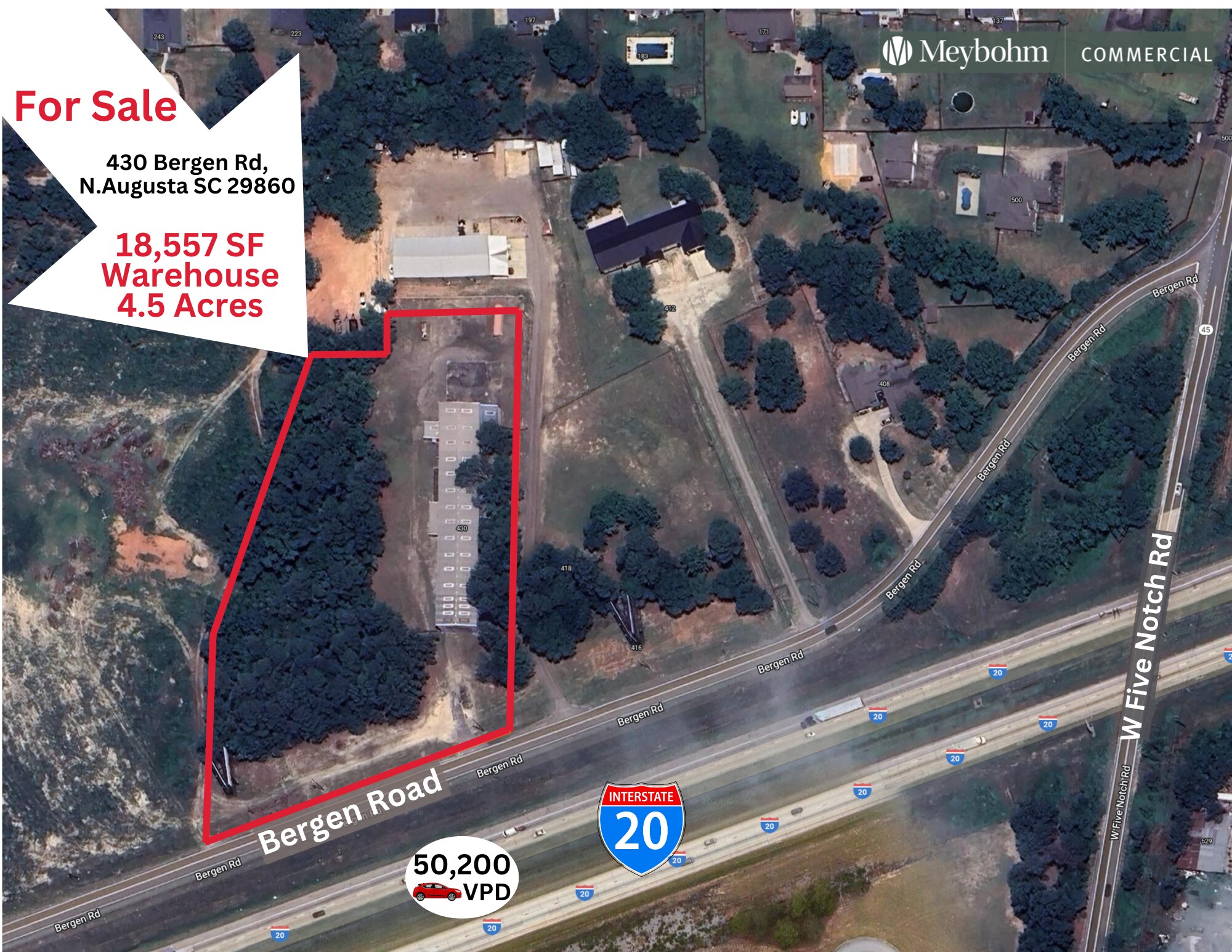 430 Bergen Rd, North Augusta, SC à vendre Photo principale– Image 1 sur 7