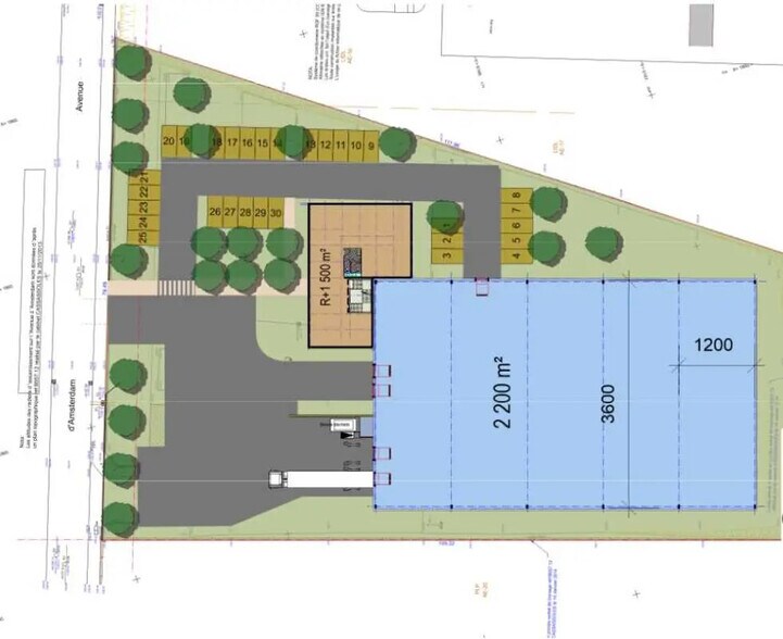 Bureau dans Saint-Laurent-de-Mure à louer - Plan de site – Image 2 sur 3