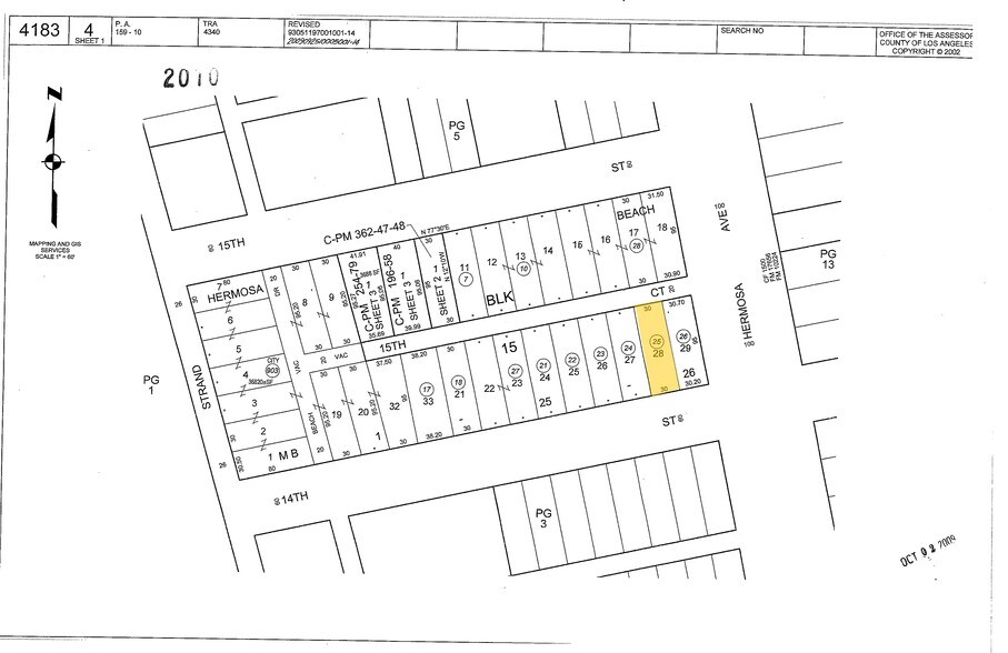 87 14th St, Hermosa Beach, CA à louer - Plan cadastral – Image 2 sur 3