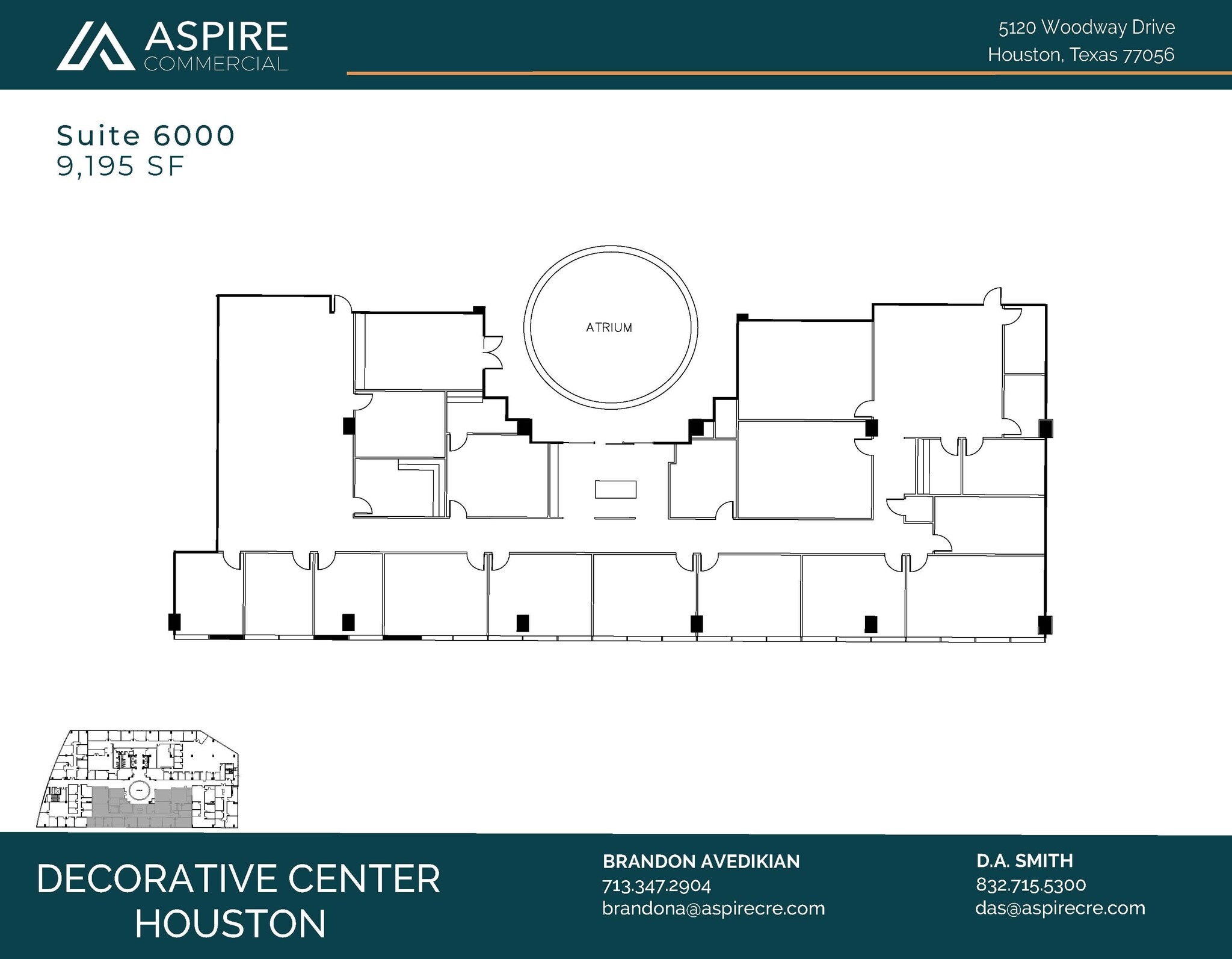 5120 Woodway Dr, Houston, TX à louer Plan d’étage– Image 1 sur 7