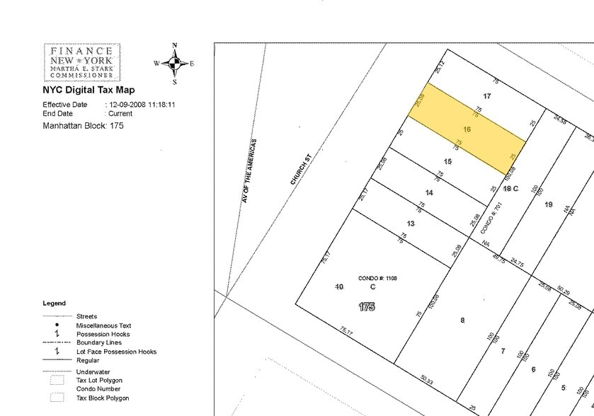 279 Church St, New York, NY à louer - Plan cadastral – Image 2 sur 6