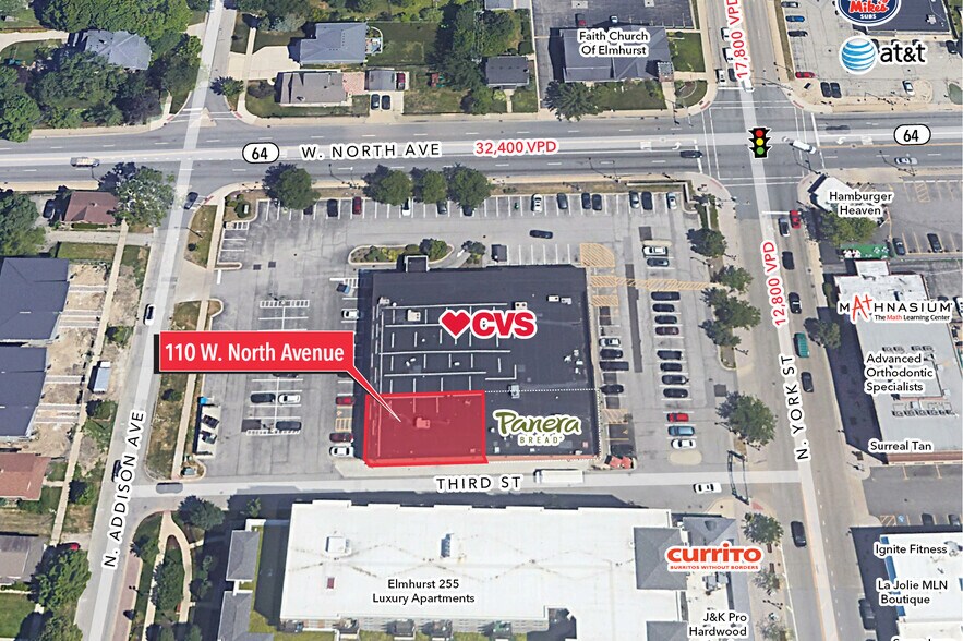 110 W North Ave, Elmhurst, IL à louer - Photo de l’immeuble – Image 1 sur 1