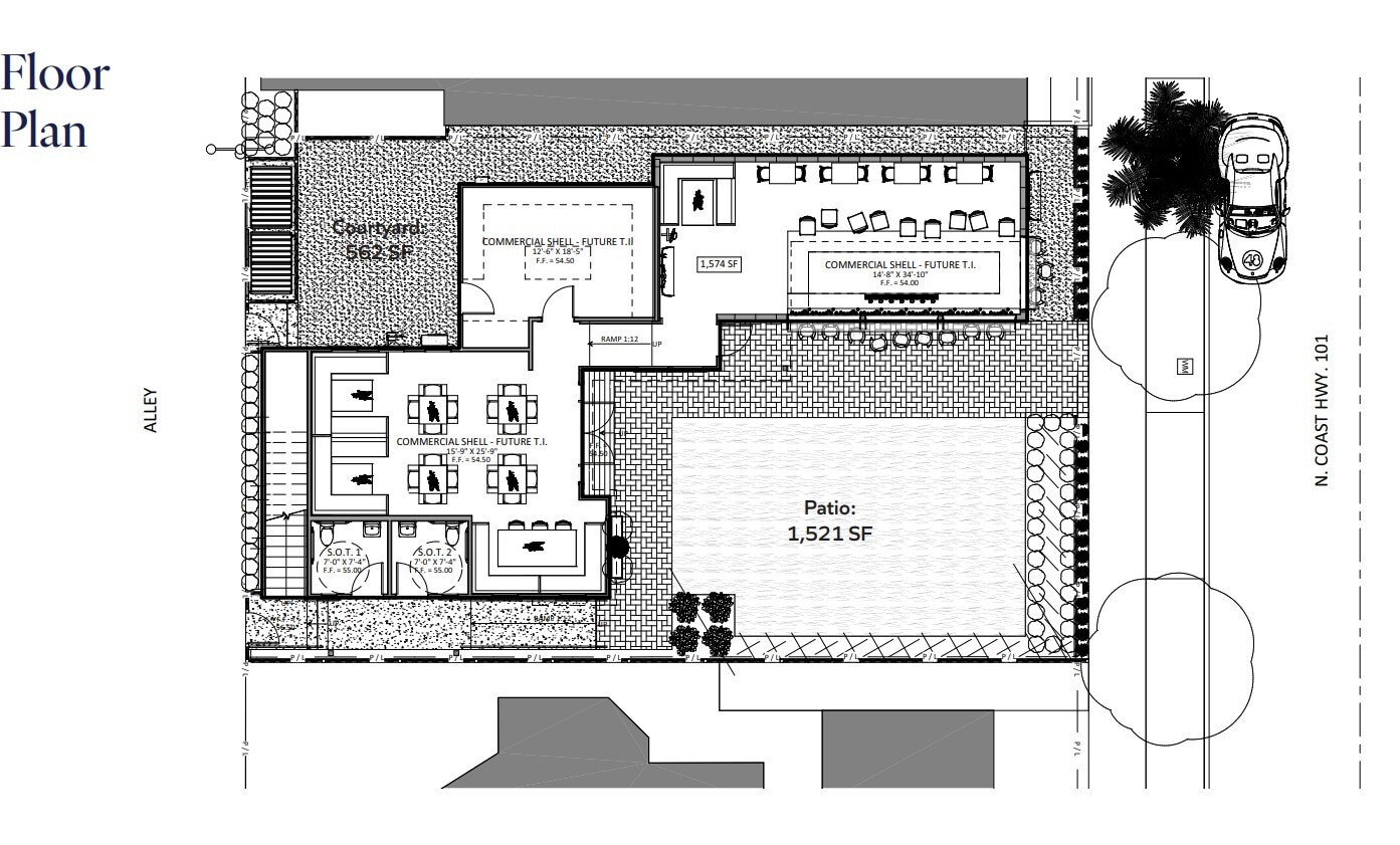 1232-1234 N Coast Highway 101, Encinitas, CA à louer Plan de site– Image 1 sur 5
