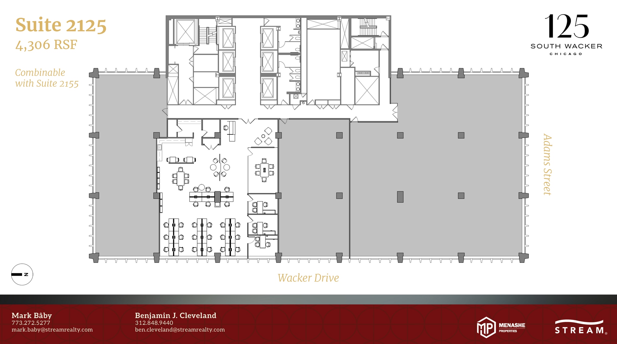 125 S Wacker Dr, Chicago, IL à louer Plan d’étage– Image 1 sur 1