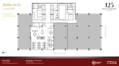 125 S Wacker Dr, Chicago, IL à louer Plan d’étage– Image 1 sur 1