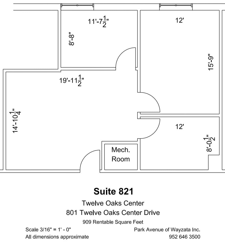 600 Twelve Oaks Center Dr, Wayzata, MN à louer Plan d’étage– Image 1 sur 1