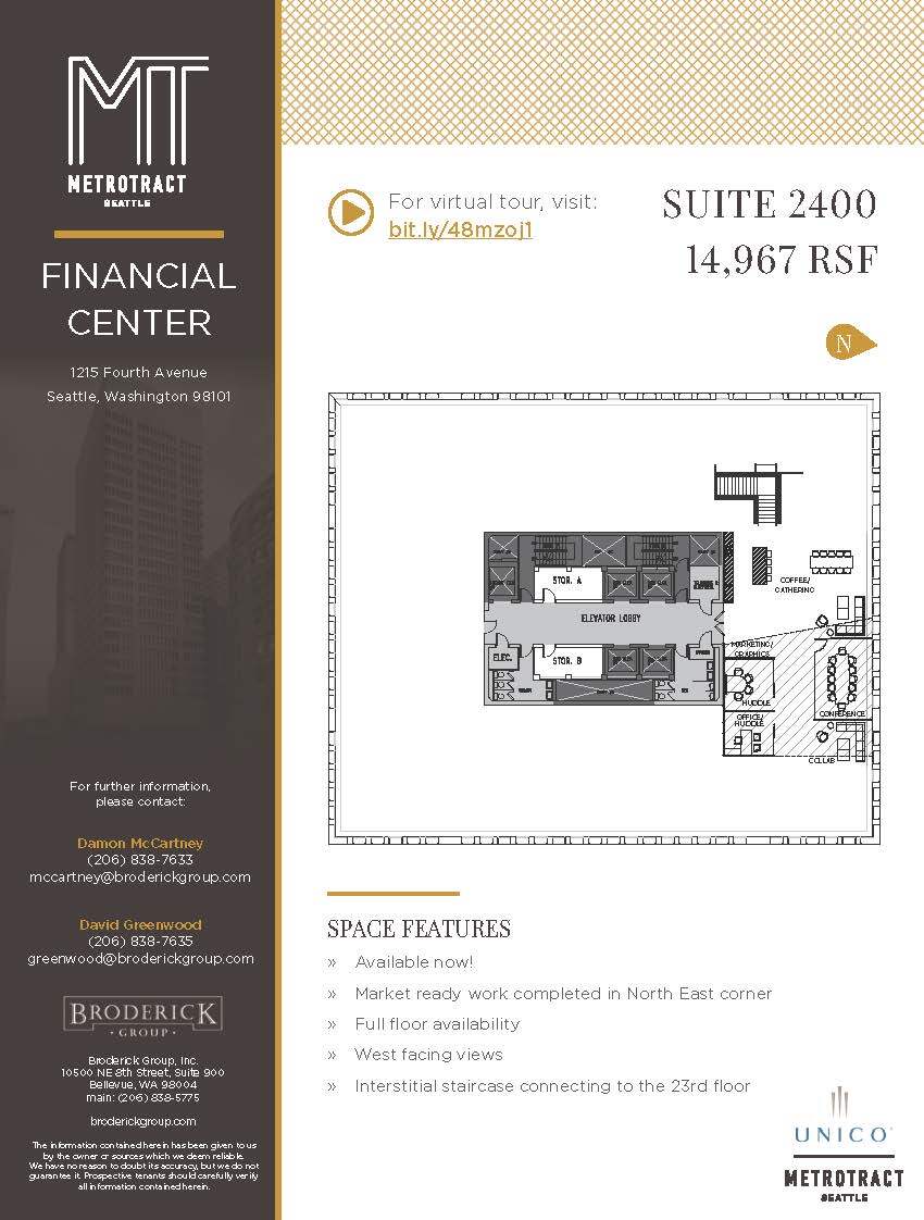 1215 4th Ave, Seattle, WA à louer Plan d’étage– Image 1 sur 1