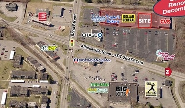 6208-6248 Allisonville Rd, Indianapolis, IN - VUE AÉRIENNE  vue de carte
