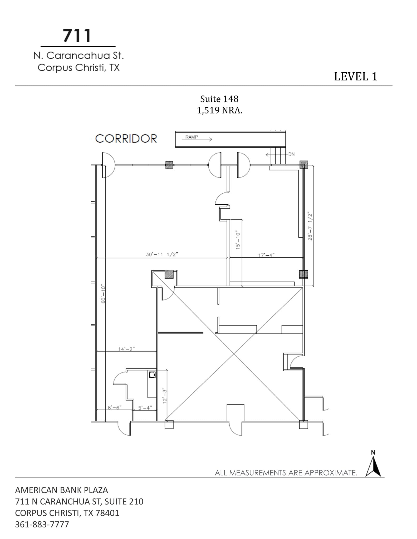 711 N Carancahua St, Corpus Christi, TX à louer Plan de site– Image 1 sur 8