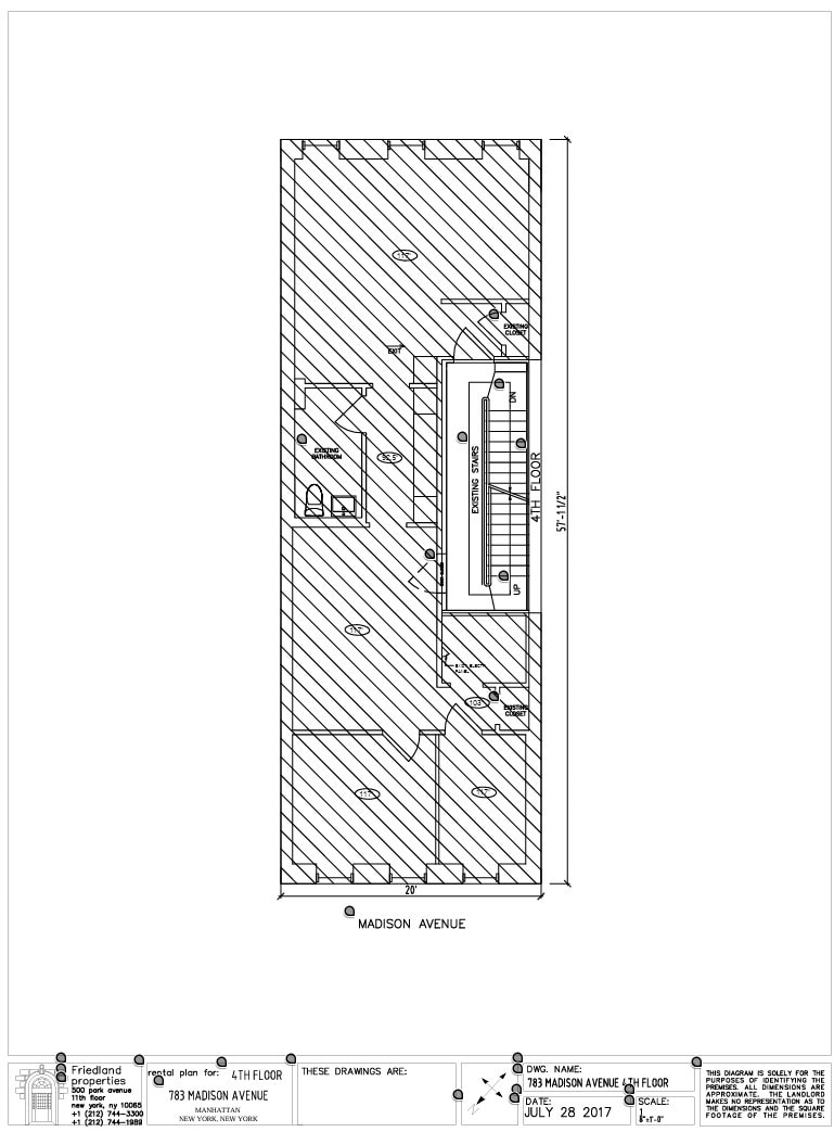 783 Madison Ave, New York, NY à louer Plan d’étage– Image 1 sur 4