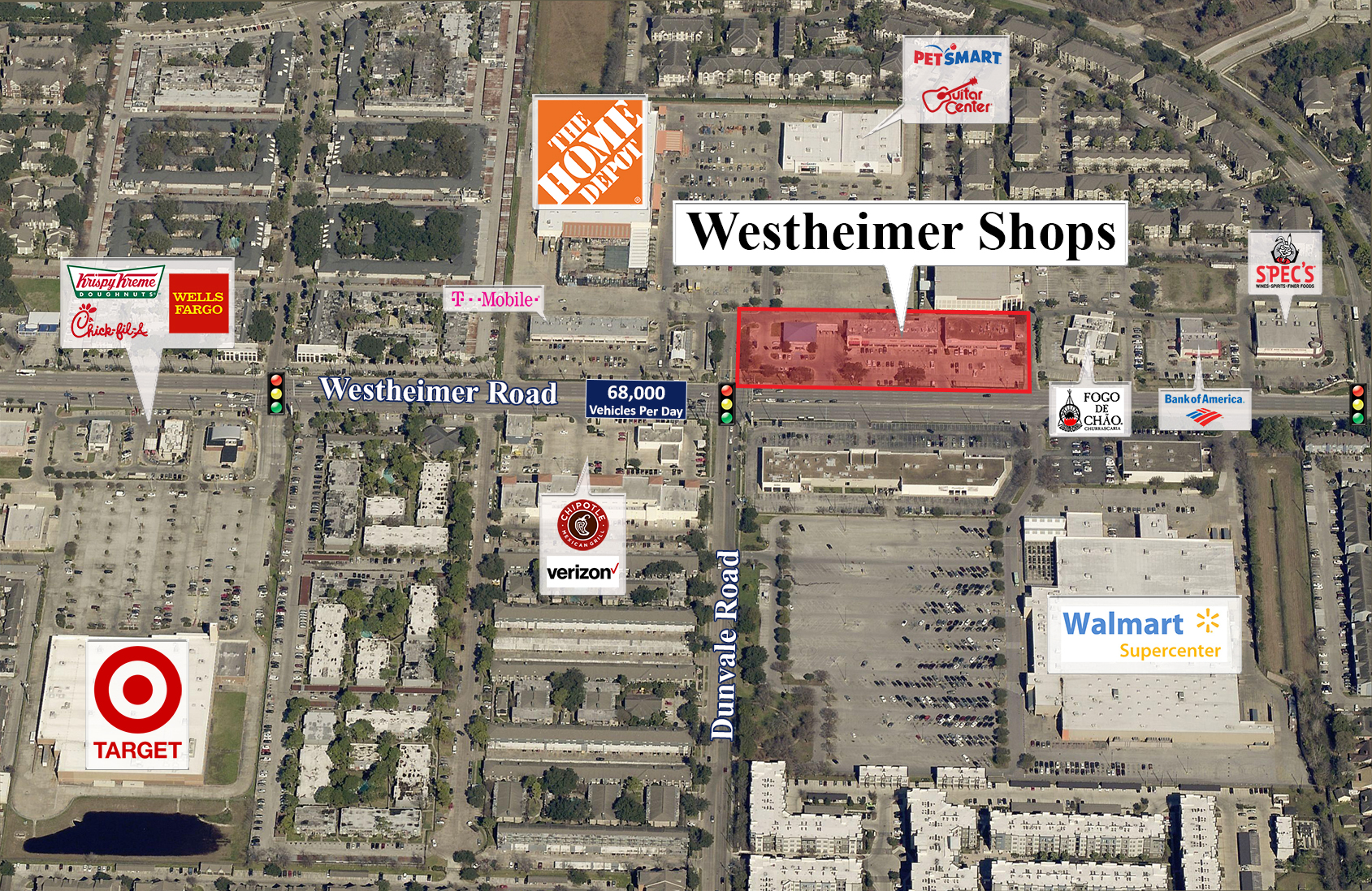 8350-8366 Westheimer Rd, Houston, TX à louer Aérien– Image 1 sur 3