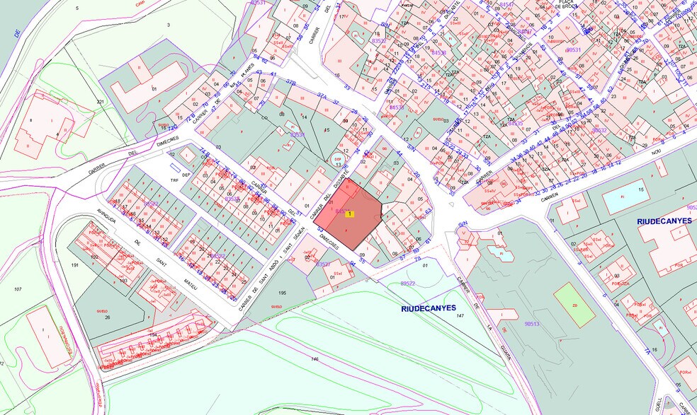 Terrain dans Riudecanyes, Tarragona à vendre - Plan cadastral – Image 2 sur 2