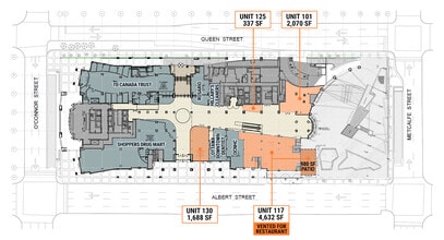 45 O'Connor St, Ottawa, ON à louer Plan de site– Image 2 sur 3