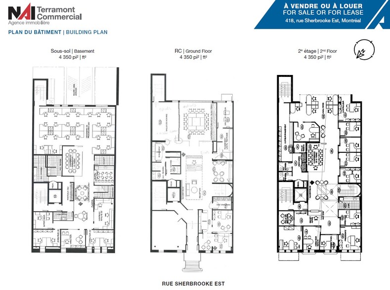418 Rue Sherbrooke E, Montréal, QC à vendre - Plan d’étage – Image 3 sur 9