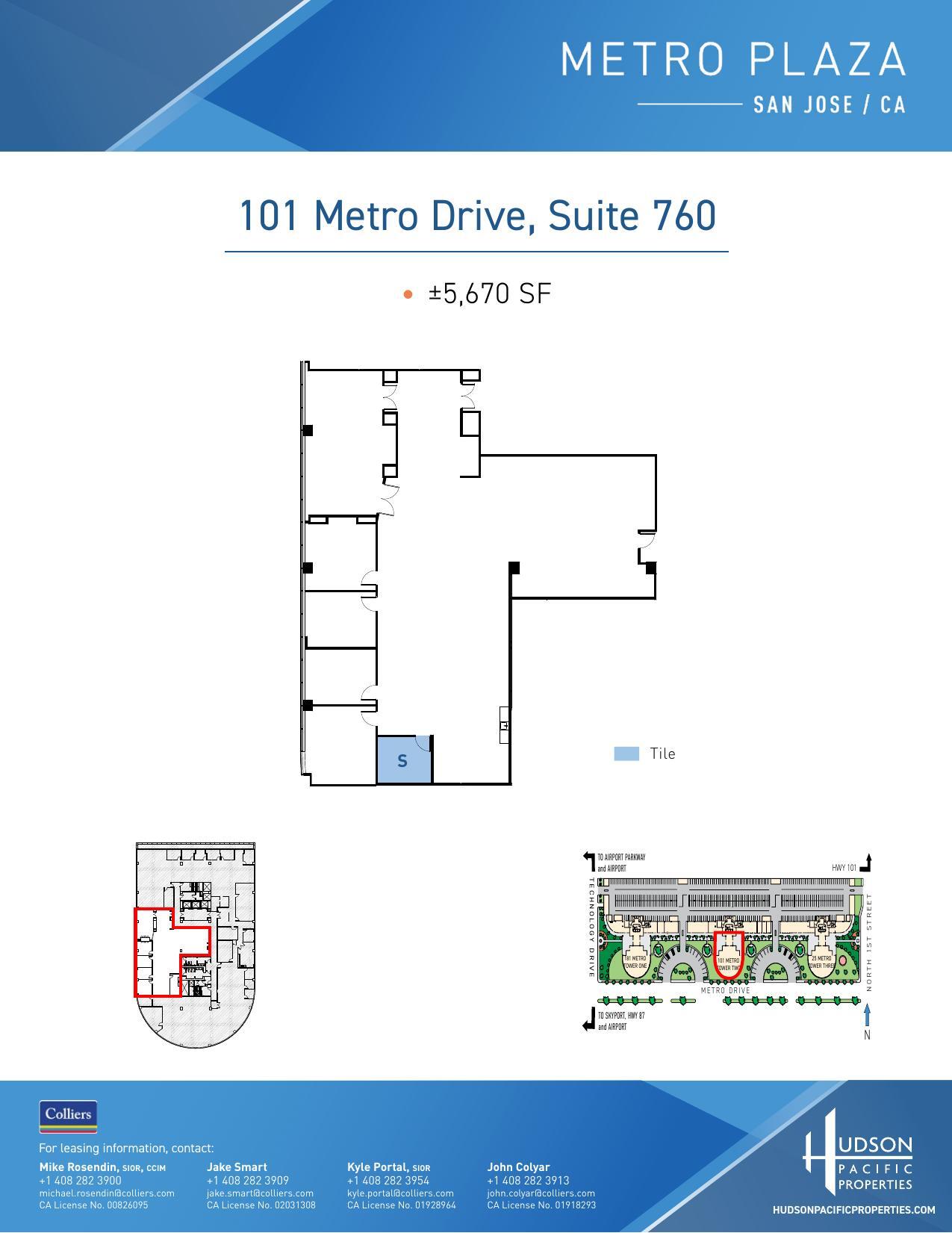 25 Metro Dr, San Jose, CA à louer Plan d’étage– Image 1 sur 1