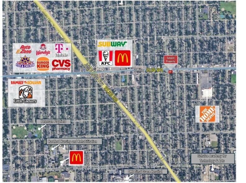 13031 W 7 Mile Rd, Detroit, MI à vendre - Aérien – Image 3 sur 3