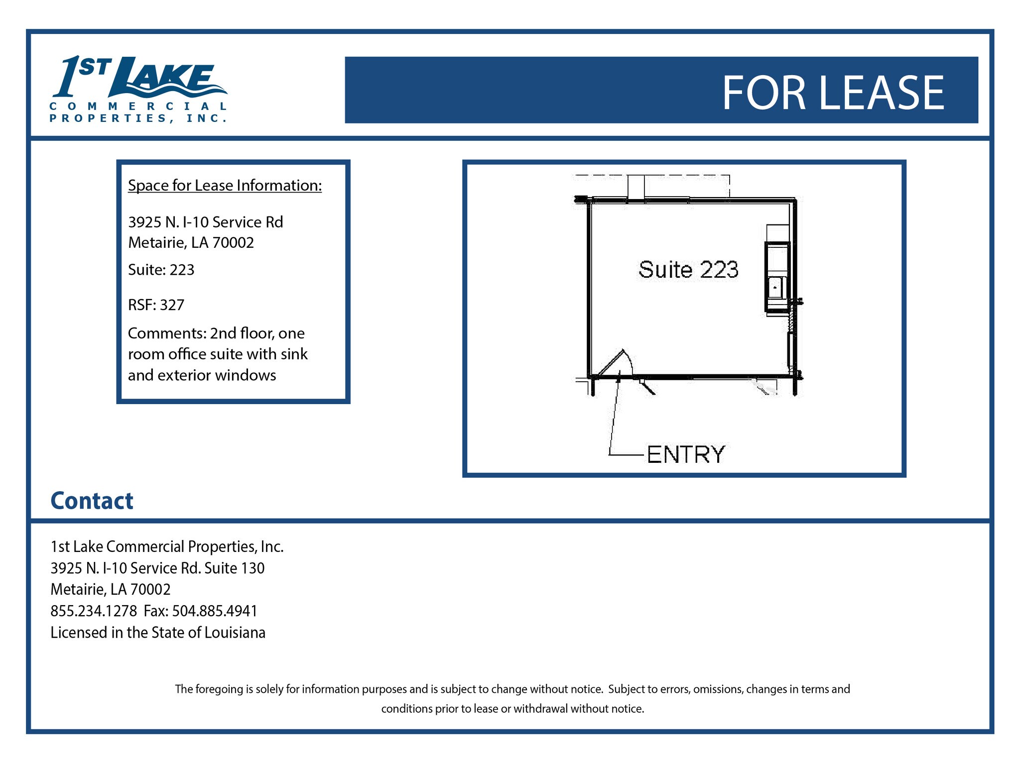 3925 N I-10 Service Rd, Metairie, LA à louer Plan d’étage– Image 1 sur 1
