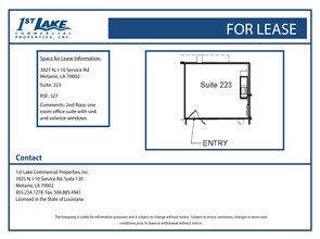 3925 N I-10 Service Rd, Metairie, LA à louer Plan d’étage– Image 1 sur 1