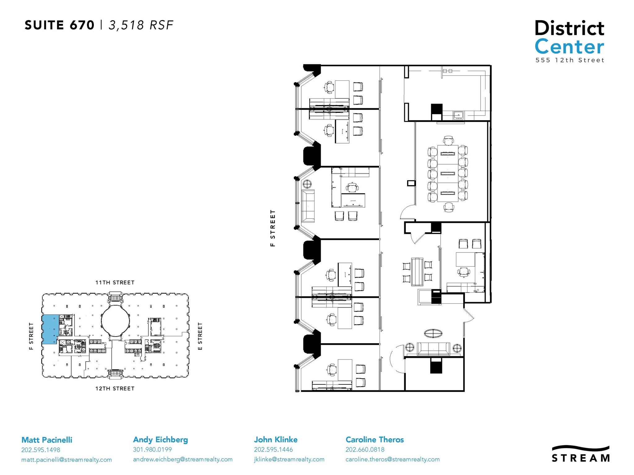 555 12th St NW, Washington, DC à louer Plan d’étage– Image 1 sur 1