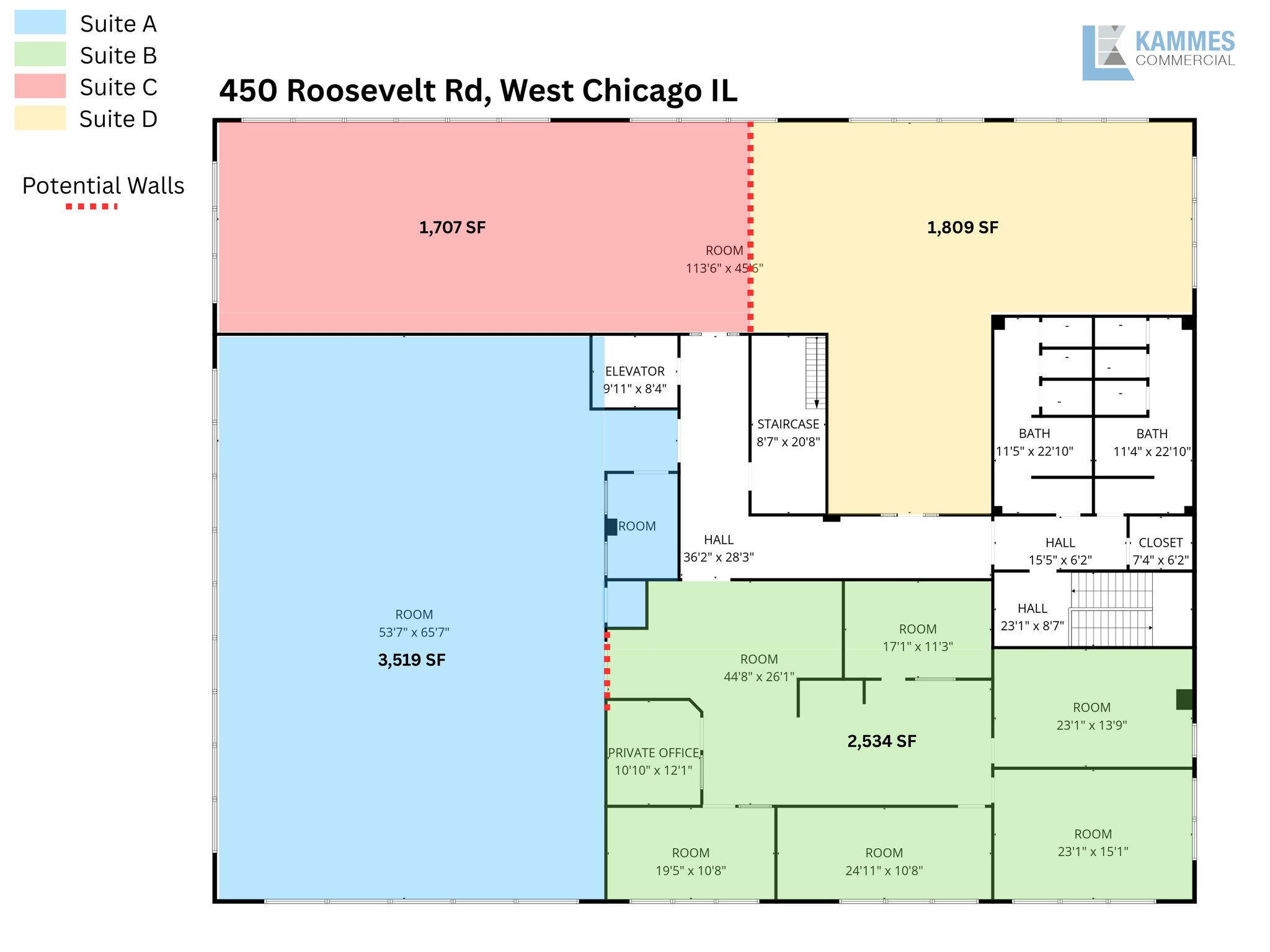 450-480 E Roosevelt Rd, West Chicago, IL à louer Photo intérieure– Image 1 sur 11