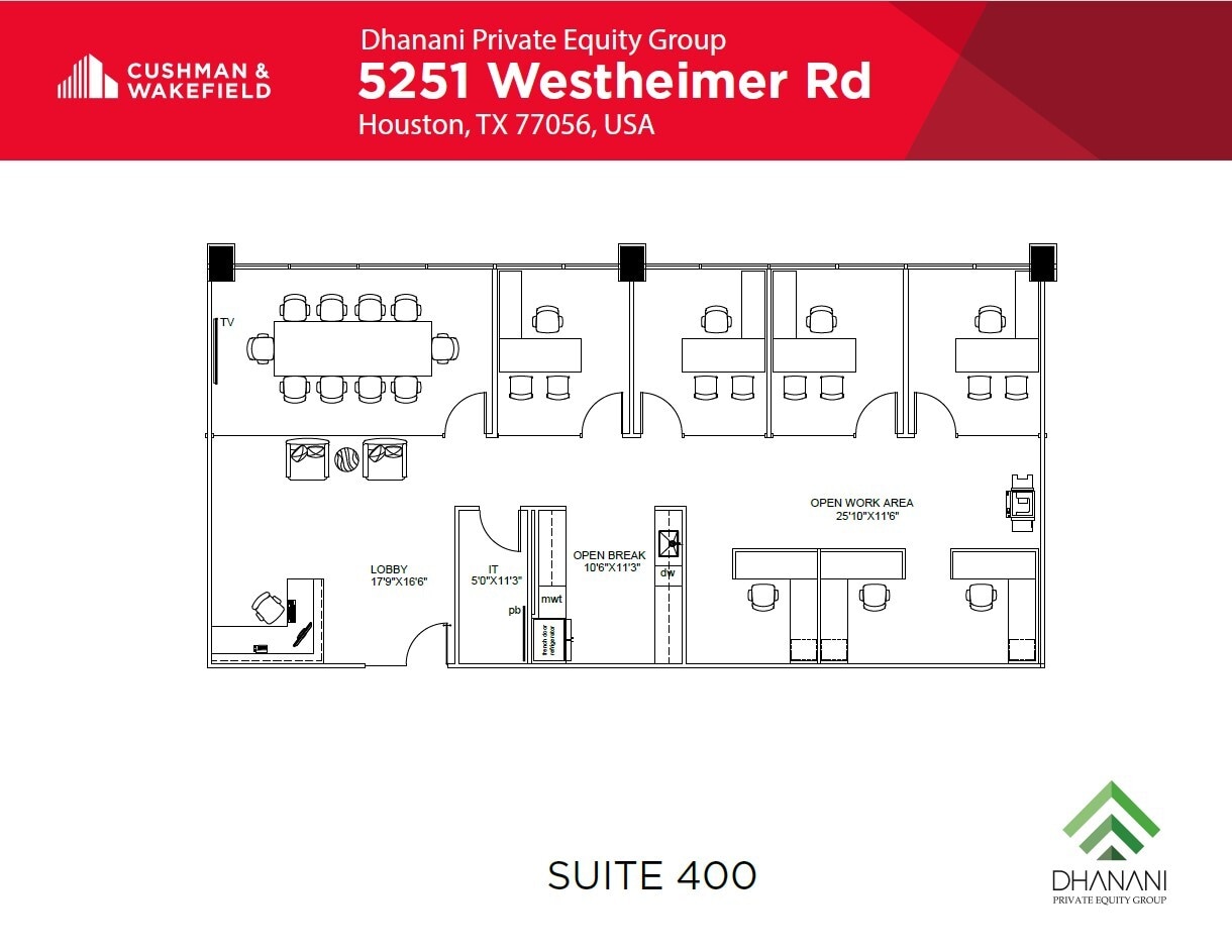5251 Westheimer Rd, Houston, TX à louer Plan d’étage– Image 1 sur 1