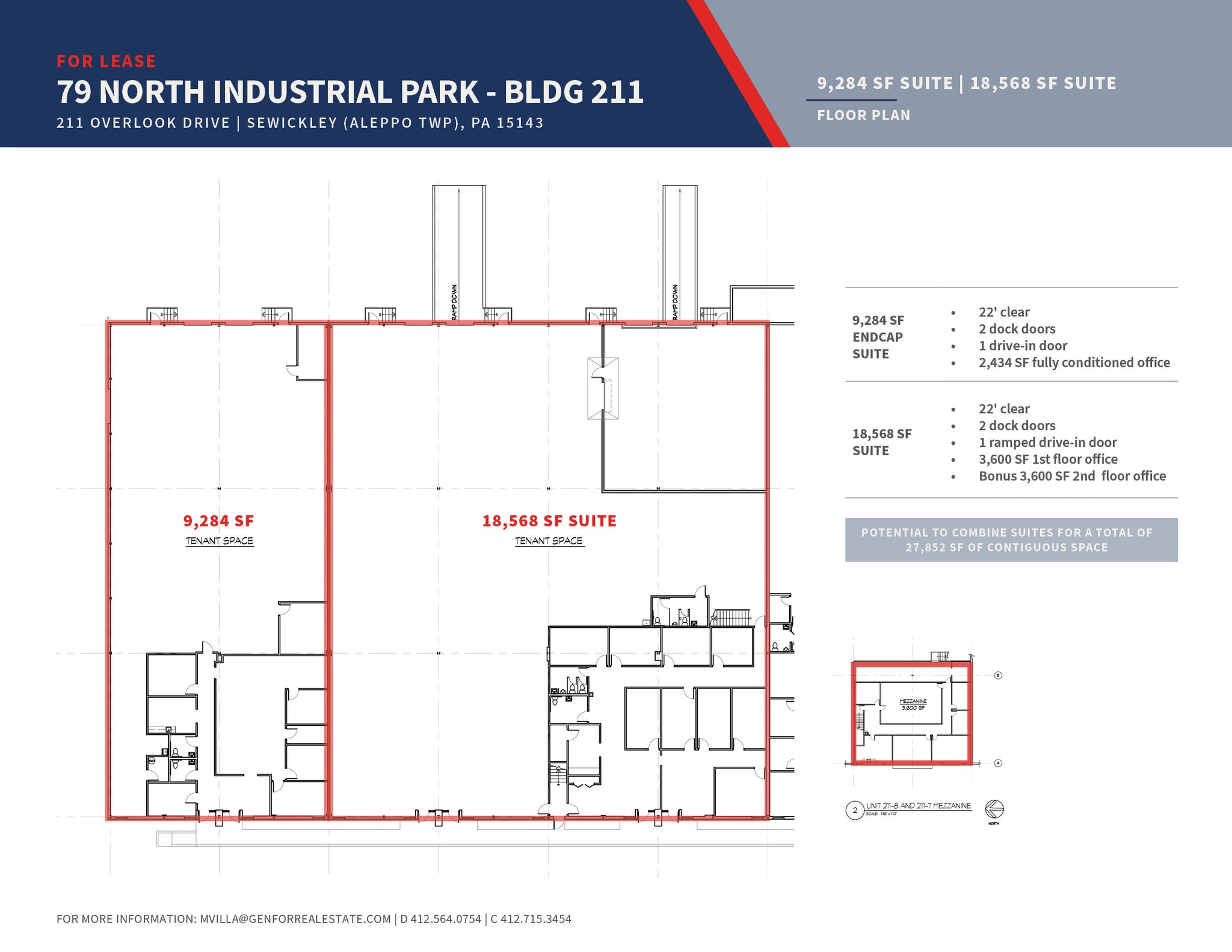211 Overlook Dr, Sewickley, PA à louer Plan d’étage– Image 1 sur 2
